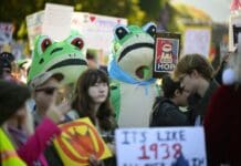 The plague of frog costumes demonstrates the subversive power of play in protests