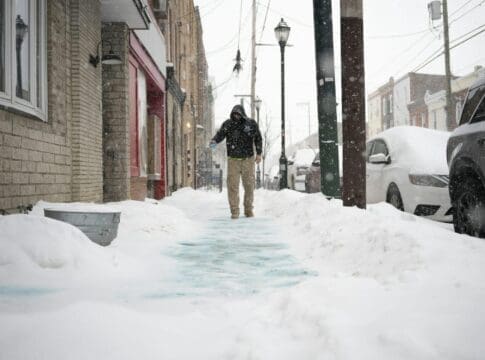 Oversalting your sidewalk or driveway harms local streams and potentially even your drinking water – 3 tips to deice responsibly