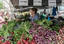 Who shops at farmers markets in the US?
